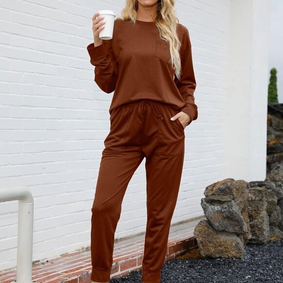 New Women’s Lounge Sets - Coffee, Medium - Picture 3 of 5